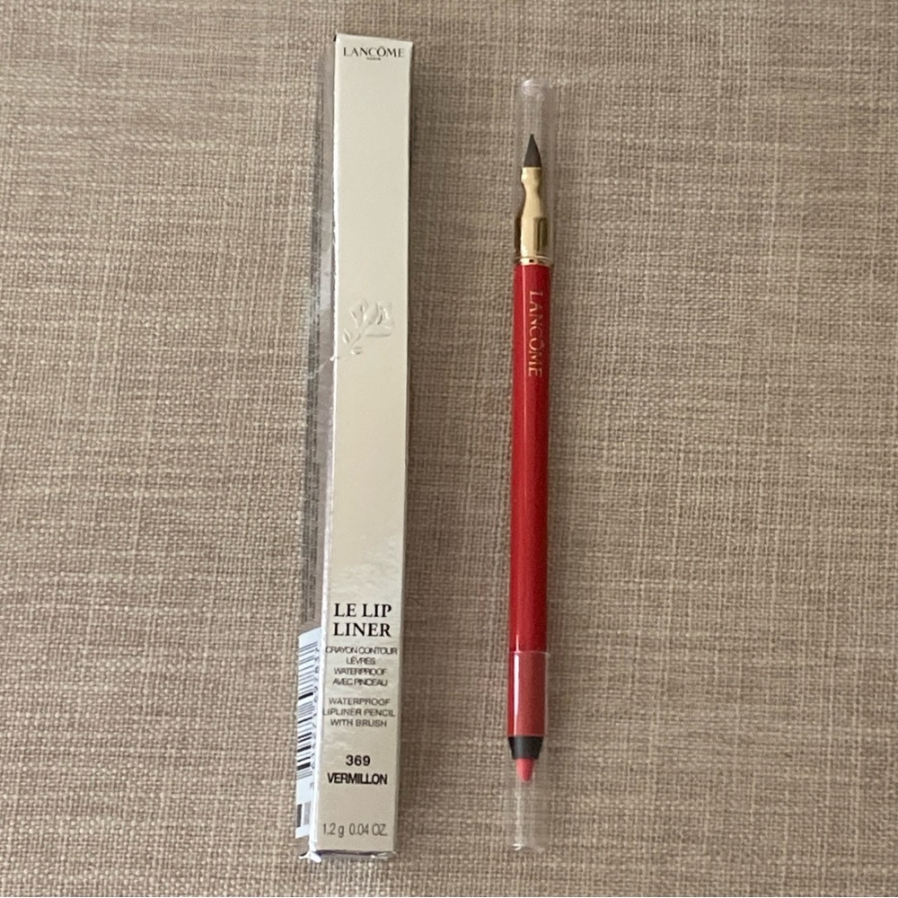 Lancôme Le Lip Liner Pencil 369 Vermillon Waterproof Full Size 0.04oz